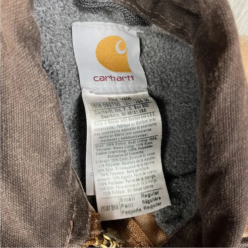 Carhartt Youth Kids YYJ97 Brown Detroit Jacket Size Small